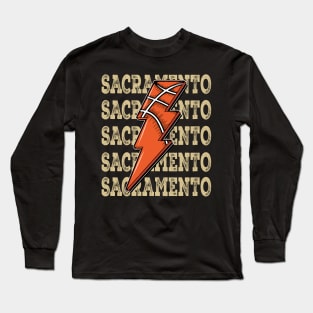 Funny Sports Sacramento Proud Name Basketball Classic Long Sleeve T-Shirt